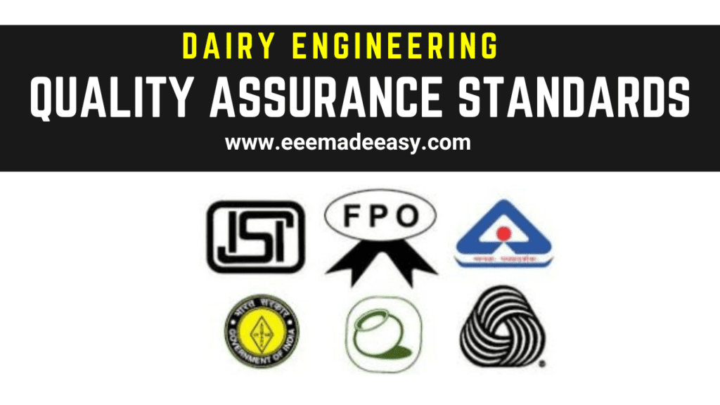 QUALITY ASSURANCE Standards -Dairy Engineering-Technical Superintendent ...