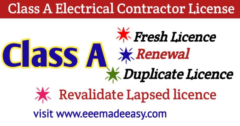 [Complete Guide] Class A Electrical Contractor Licence Application ...