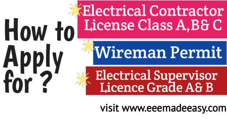  Class A B C Electrical Contractor Licence In Kerala Class A Class B 