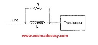 parallel combination of choke and resistance surge absorber