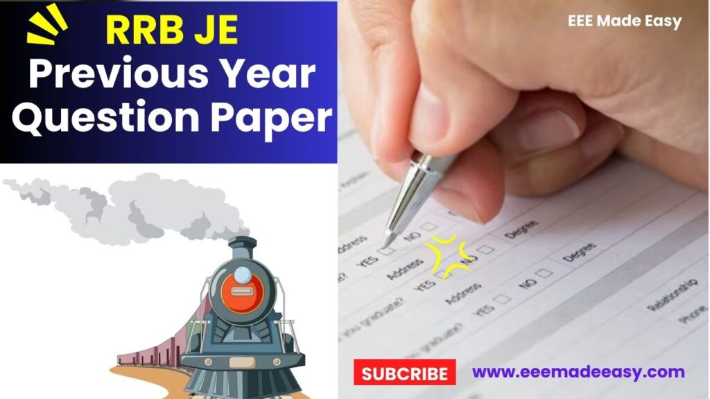 Pdf Rrb Je Previous Year Question Paper Eee Made Easy