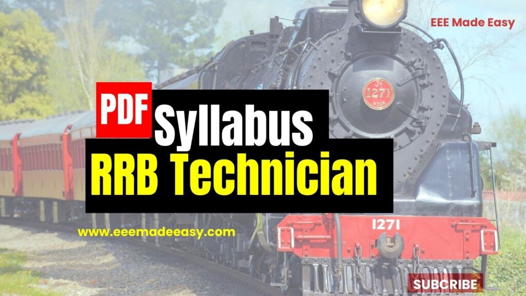 [PDF]RRB Technician Syllabus 2024 Exam Pattern RRB Technician EEE