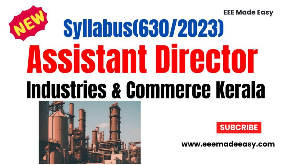 Syllabus(6302023) Assistant Director Industries & Commerce Kerala