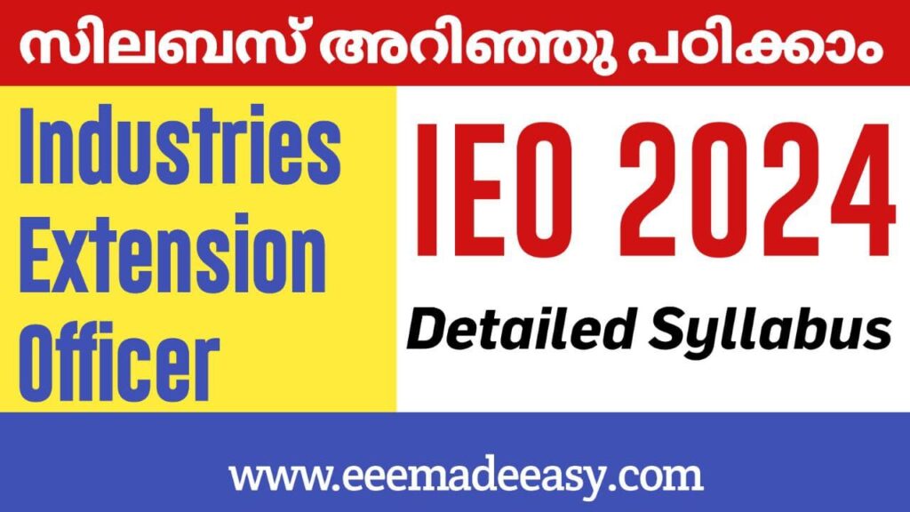 [PDF]Industries Extension Officer Syllabus Kerala PSC|30/2024 Syllabus ...