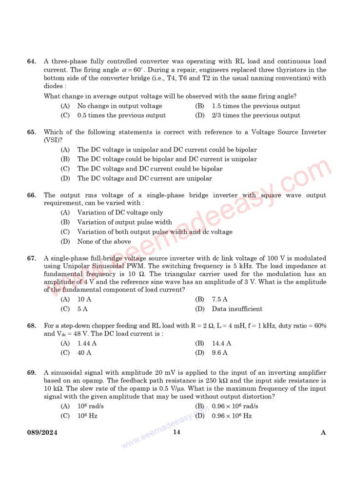 AE Electrical Harbour Engineering Exam Questions