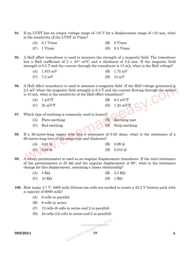 AE Electrical Harbour Engineering Exam Questions