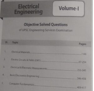 ESE Electrical Engineering Objective Paper Vol 1