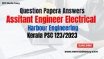 Question Paper& Answers Assitant Engineer Electrical Harbour Engineering Kerala PSC 1232023