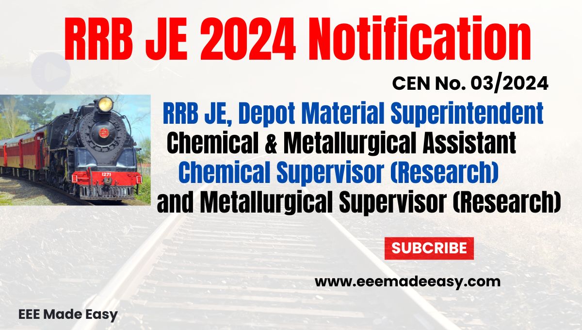 RRB JE 2024 Notification