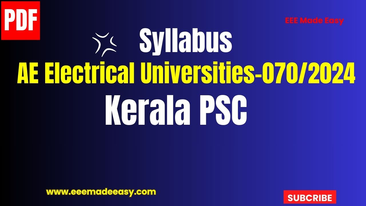 Syllabus AE Electrical Universities-070/2024