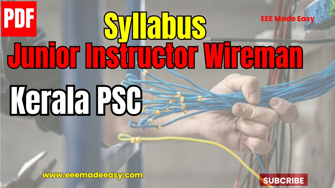 Syllabus Junior Instructor Wireman