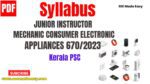 JUNIOR INSTRUCTOR MECHANIC CONSUMER ELECTRONIC APPLIANCES 6702023